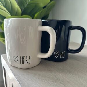Rae Dunn His and Hers Mug Set NWT Bride Groom Newlywed Gift